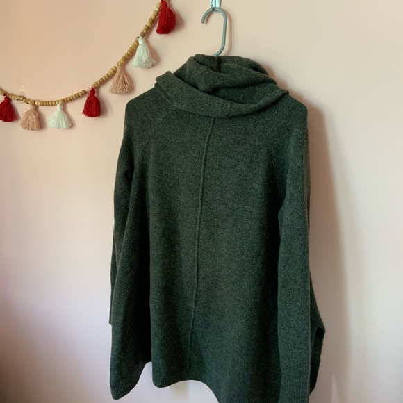 Cowl Neck Long Over Sized Sweater - Picture 2 of 2